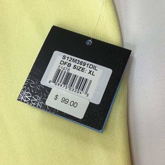 Ming Wang Cardigan Sweater Twin Set NWT Two Piece XL Knit Shell Yellow Black - Picture 12 of 14